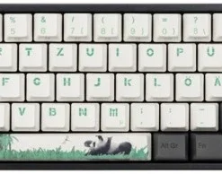 Ducky MIYA Pro Panda V2 TKL MX-Brown (DE) Gaming Tastatur Schwarz/weiß/grün